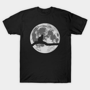 Tree Cat Silhouette with a Moon T-Shirt